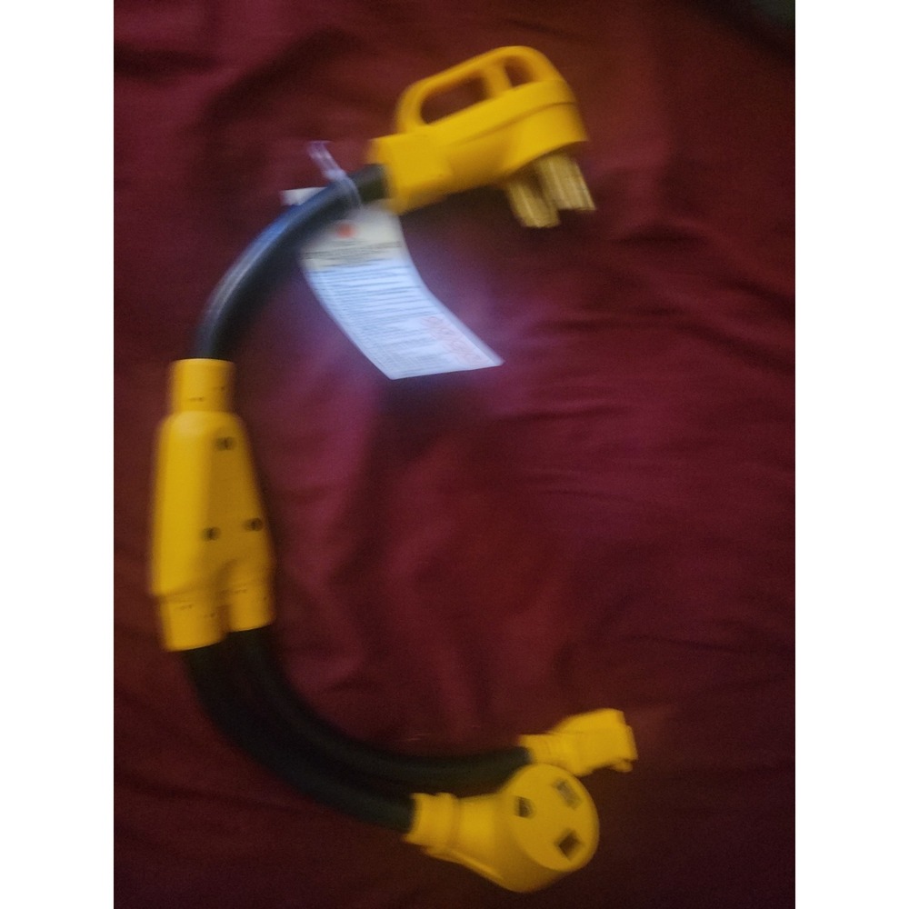 50 Amp Male to 30 Amp Female‎ and 15 Amp Female RV Y- Splitter Adapter